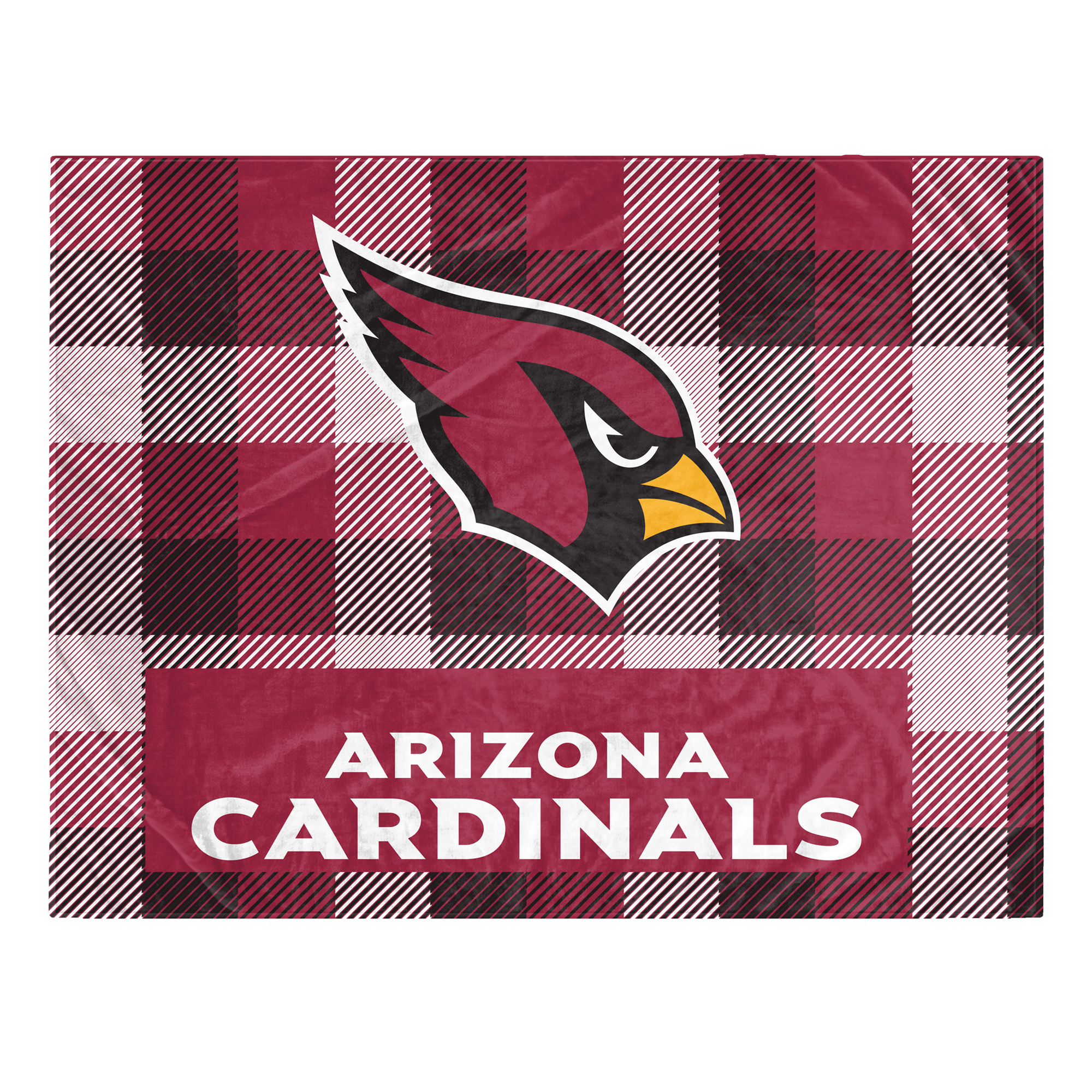 Pegasus Arizona Cardinals Fan-mily Bold Plaid Oversized 60" x 90" Ultra Cozy Blanket