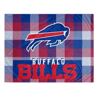 Pegasus Buffalo Bills Fan-mily Bold Plaid Oversized 60" x 90" Ultra Cozy Blanket
