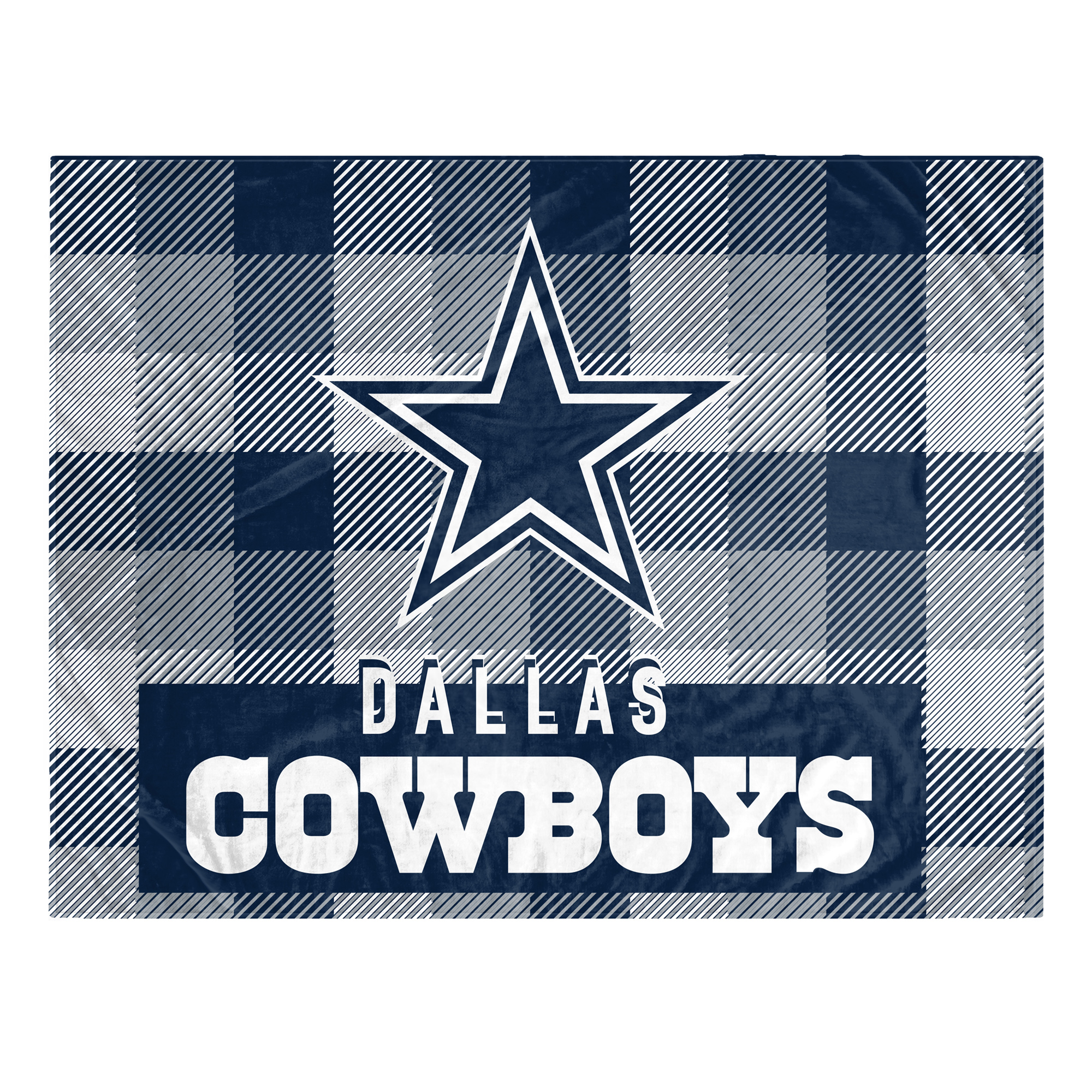 Pegasus Dallas Cowboys Fan-mily Bold Plaid Oversized 60" x 90" Ultra Cozy Blanket