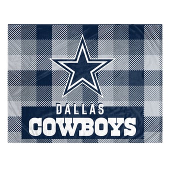 Pegasus Dallas Cowboys Fan-mily Bold Plaid Oversized 60" x 90" Ultra Cozy Blanket