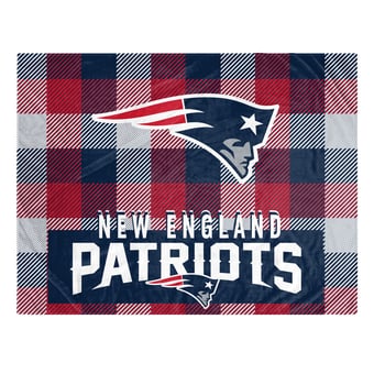 Pegasus New England Patriots Fan-mily Bold Plaid Oversized 60" x 90" Ultra Cozy Blanket
