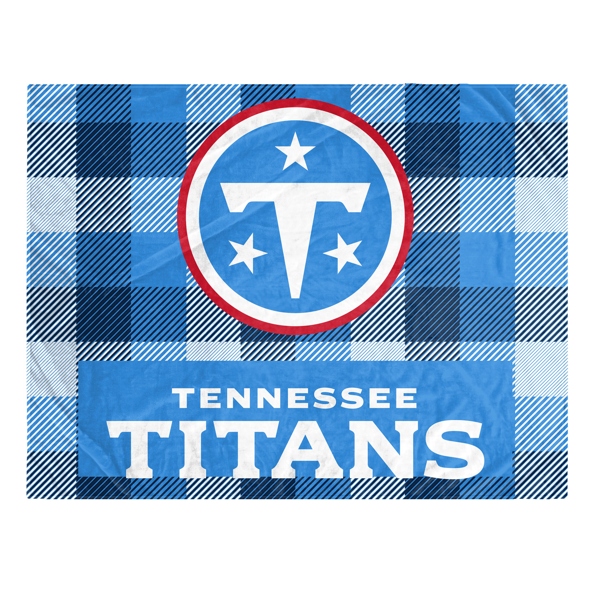 Pegasus Tennessee Titans Fan-mily Bold Plaid Oversized 60" x 90" Ultra Cozy Blanket