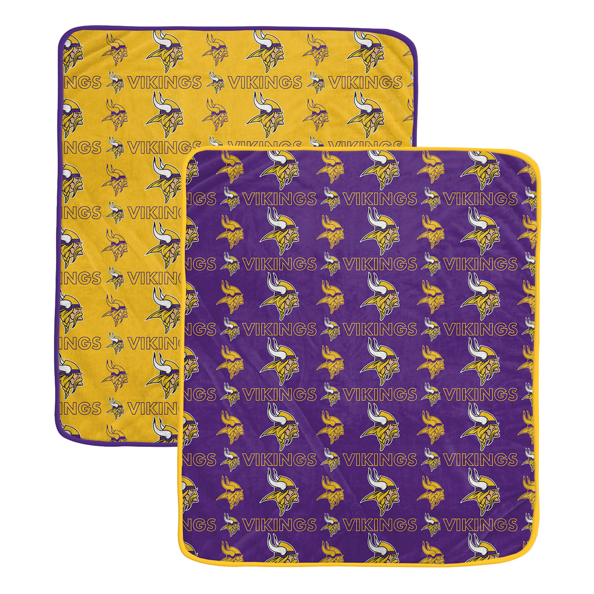Pegasus Minnesota Vikings Two-Piece Home & Away Logo Roll 60" x 70" Blanket Set
