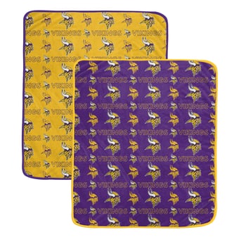 Pegasus Minnesota Vikings Two-Piece Home & Away Logo Roll 60" x 70" Blanket Set