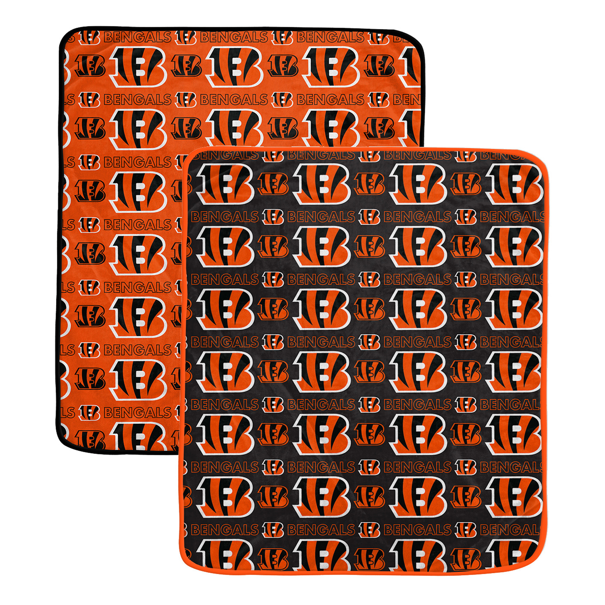 Pegasus Cincinnati Bengals Two-Piece Home & Away Logo Roll 60" x 70" Blanket Set