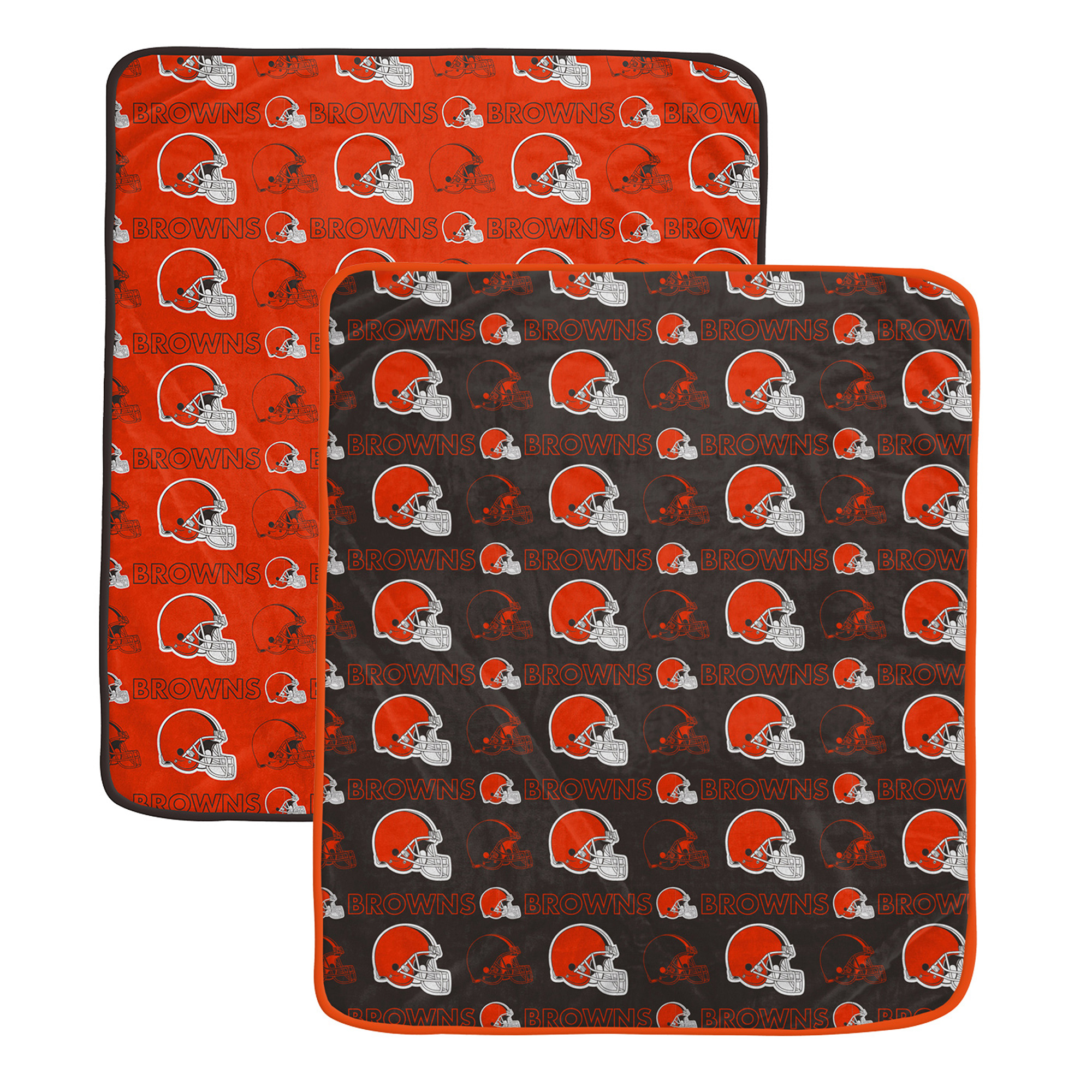 Pegasus Cleveland Browns Two-Piece Home & Away Logo Roll 60" x 70" Blanket Set
