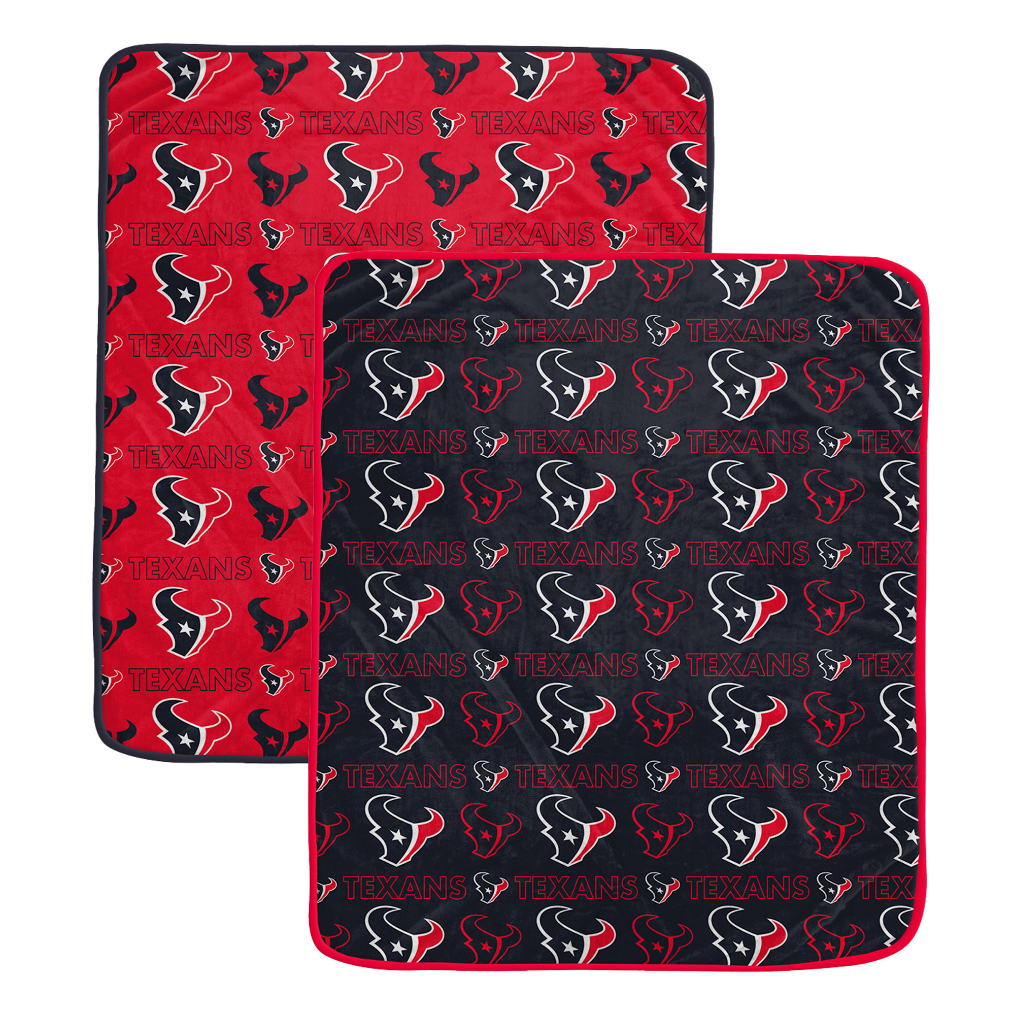 Pegasus Houston Texans Two-Piece Home & Away Logo Roll 60" x 70" Blanket Set
