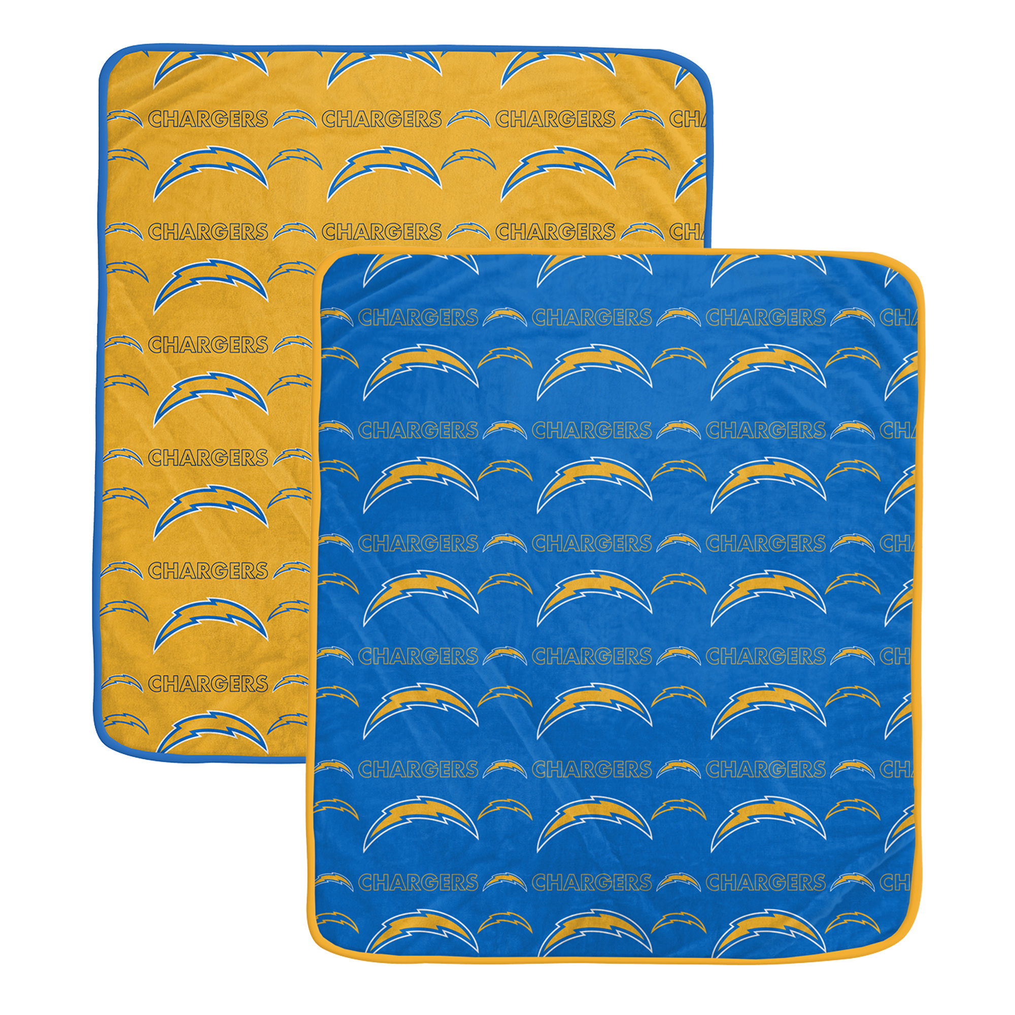 Pegasus Los Angeles Chargers Two-Piece Home & Away Logo Roll 60" x 70" Blanket Set