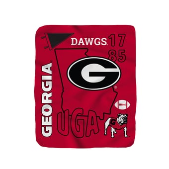 "Pegasus Georgia Bulldogs Icons Silk Touch 50"" x 60"" Sherpa Blanket"