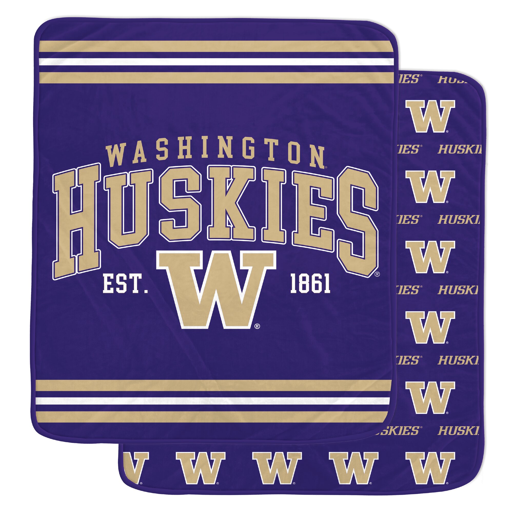 Pegasus Washington Huskies Legacy Arch Double-Sided 60" x 70" Blanket