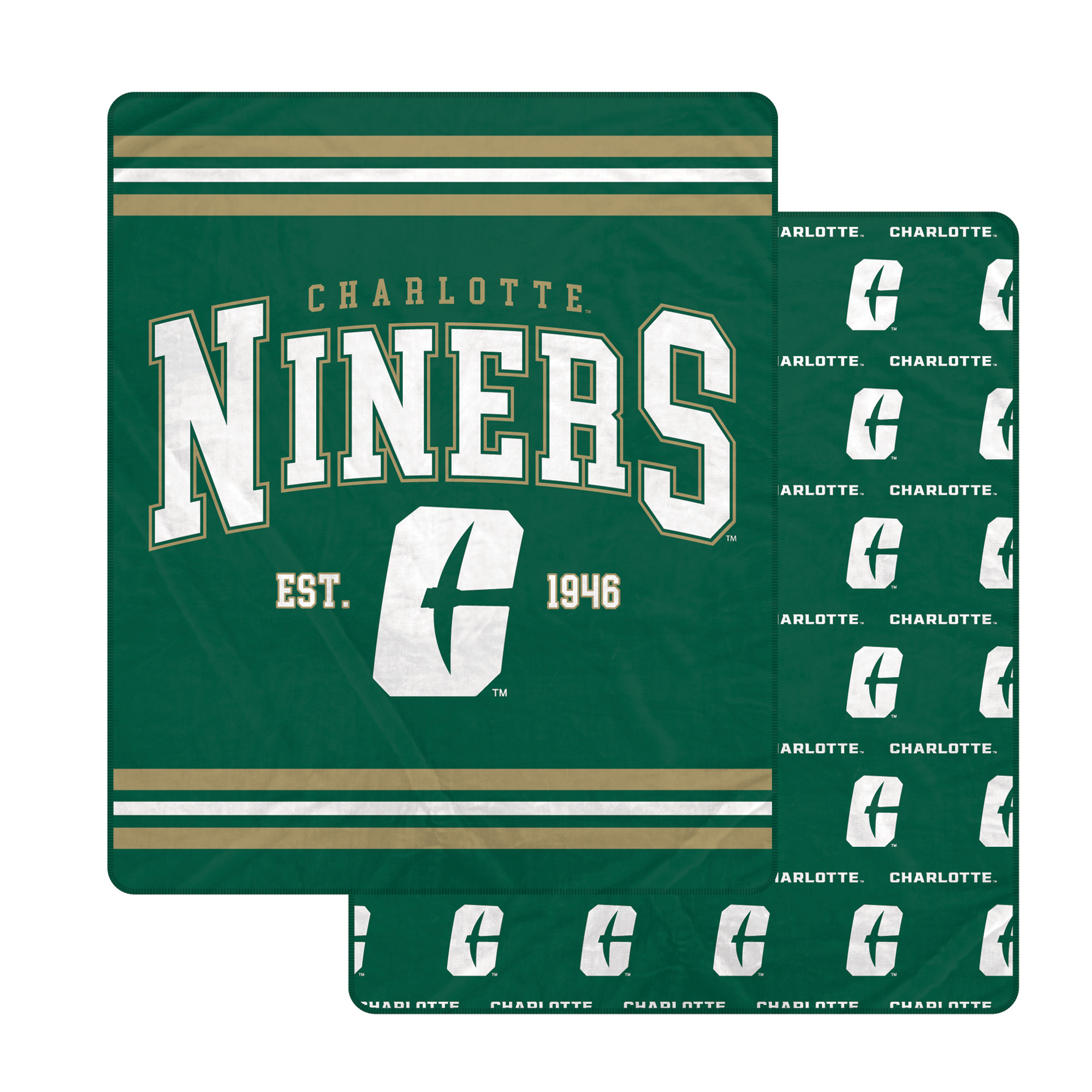 Pegasus Charlotte 49ers Legacy Arch Double-Sided 60" x 70" Blanket