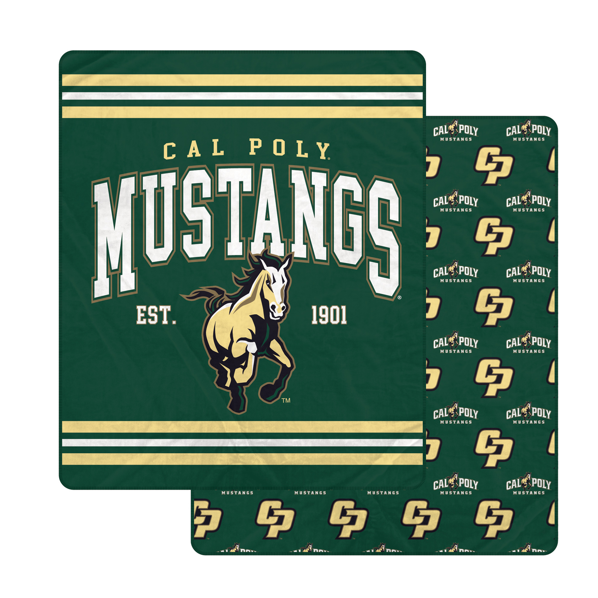 Pegasus Cal Poly Mustangs Legacy Arch Double-Sided 60" x 70" Blanket