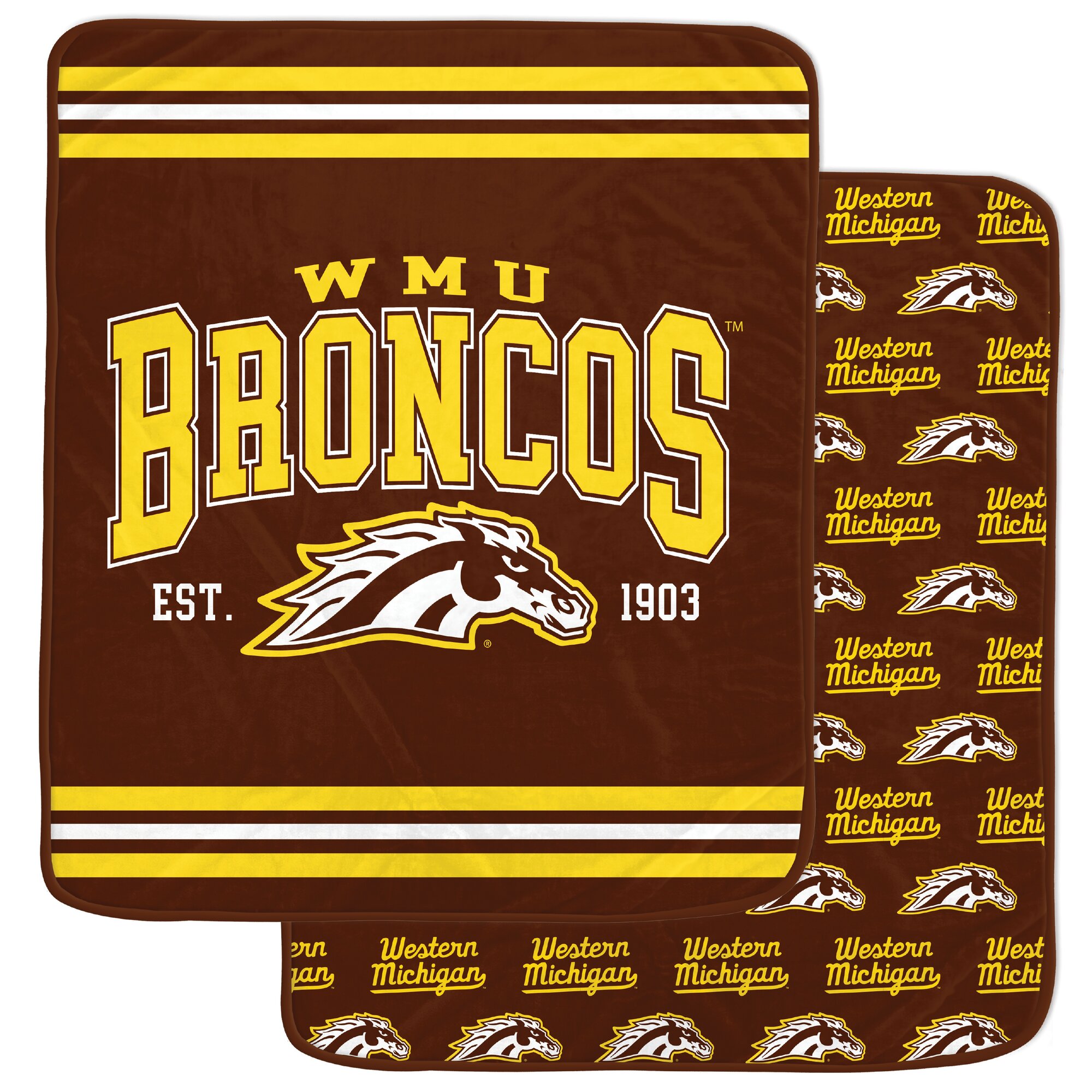 Pegasus Western Michigan Broncos Legacy Arch Double-Sided 60" x 70" Blanket