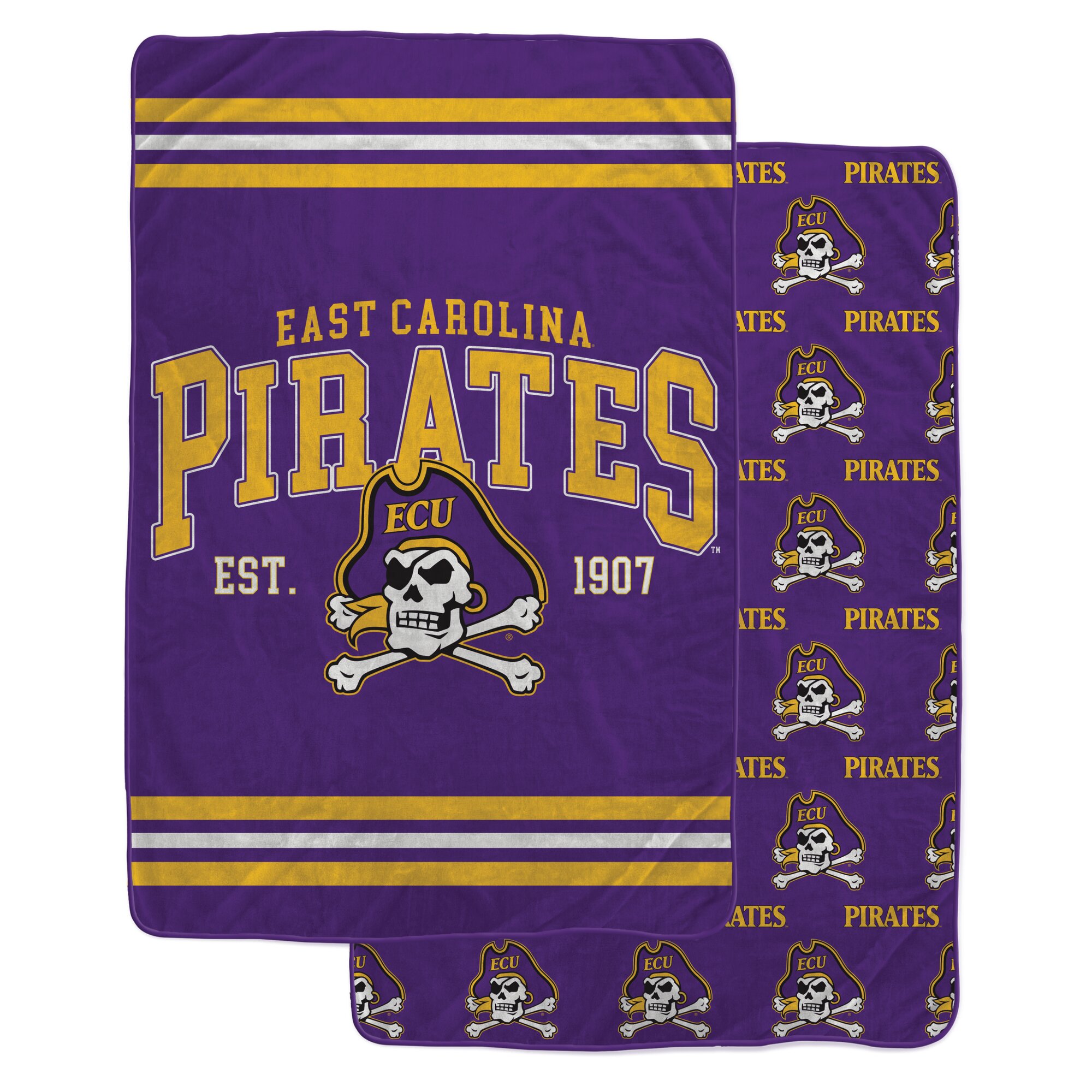 Pegasus ECU Pirates Legacy Arch Double-Sided 60" x 80" Blanket