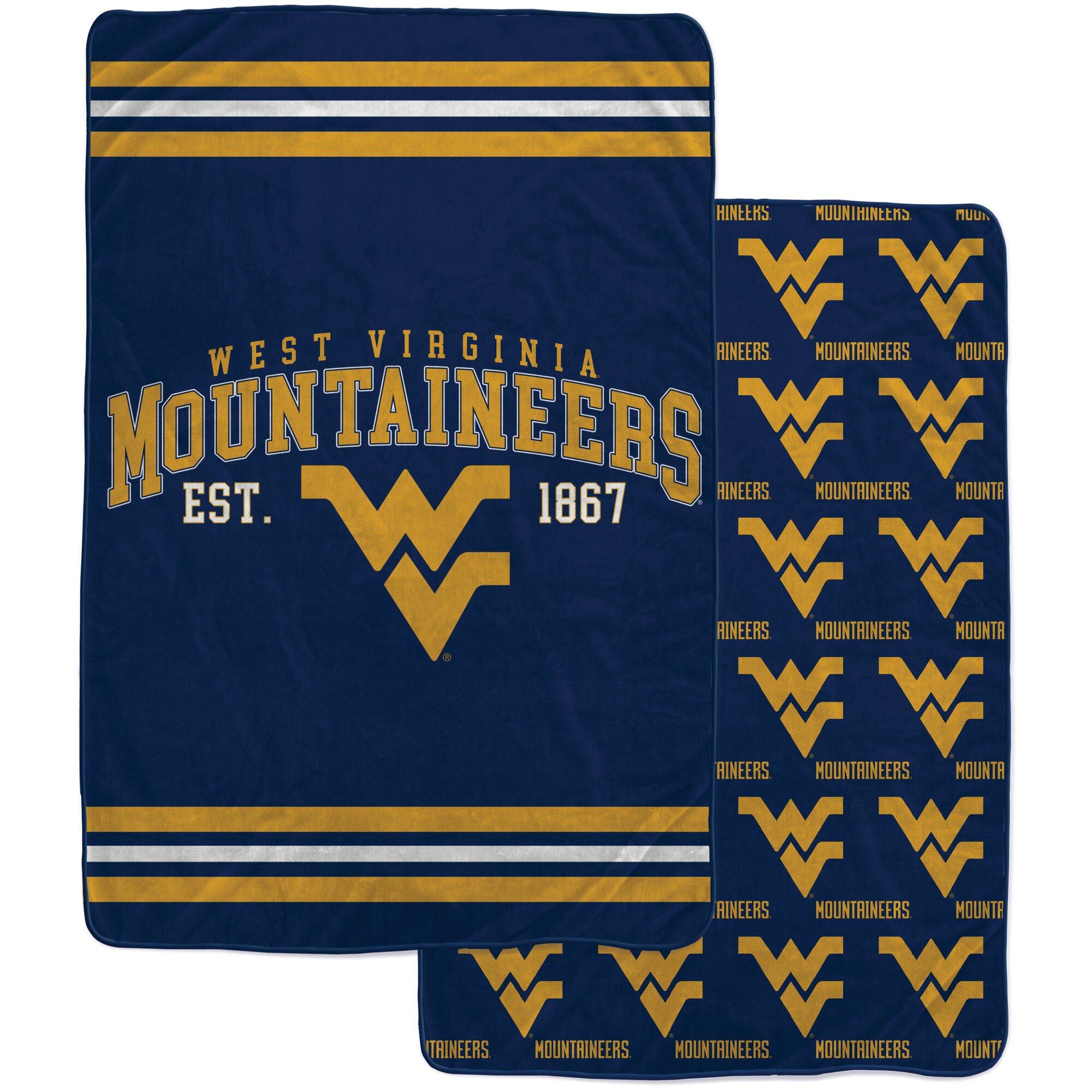 Pegasus West Virginia Mountaineers Legacy Arch Double-Sided 60" x 80" Blanket