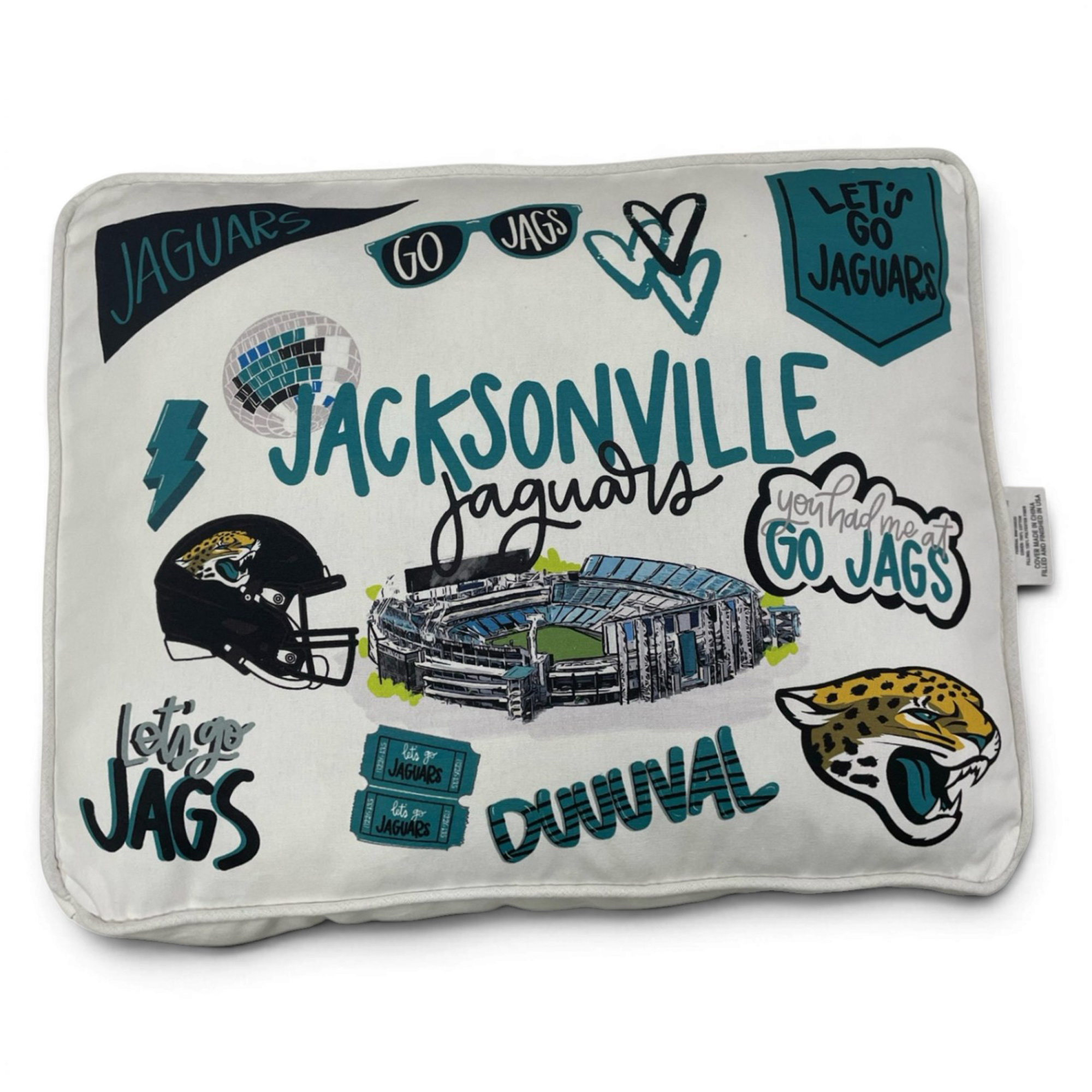 Pegasus Jacksonville Jaguars Loco Fan 19" x 14" Canvas Décor Pillow