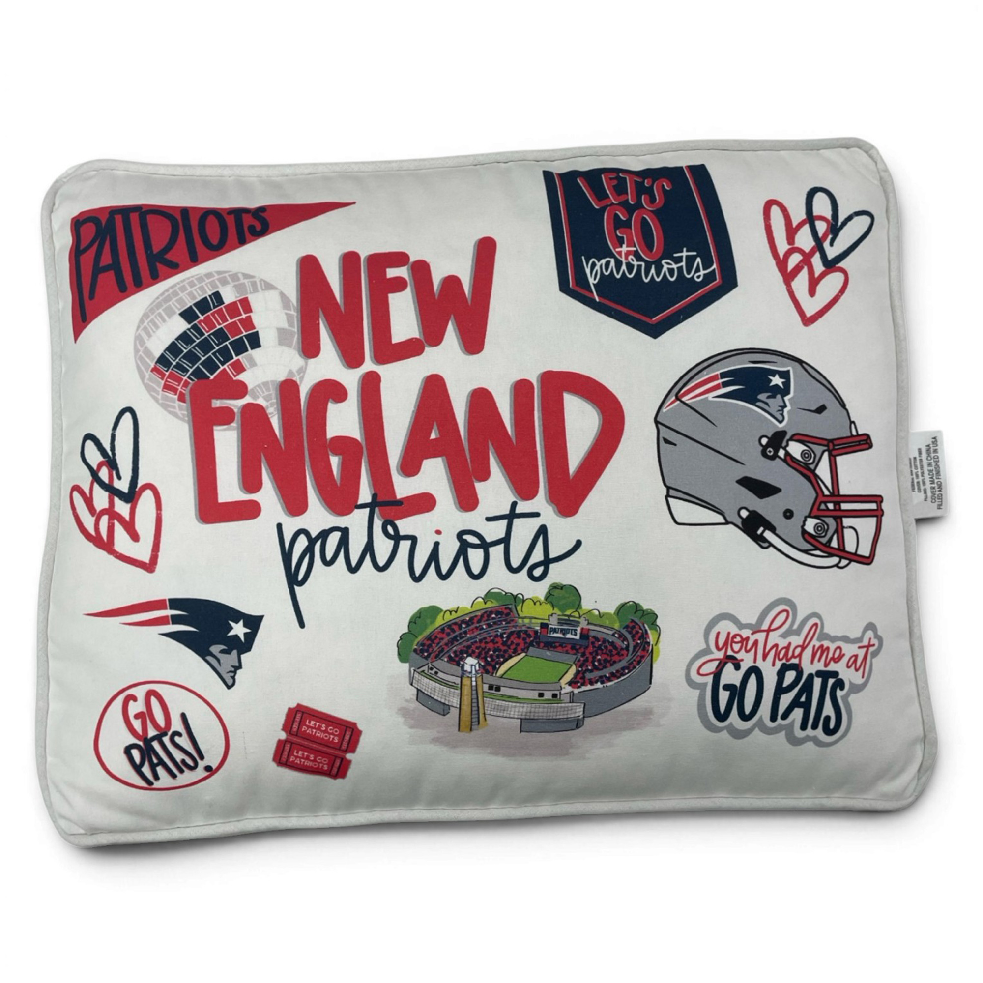 Pegasus New England Patriots Loco Fan 19" x 14" Canvas Décor Pillow