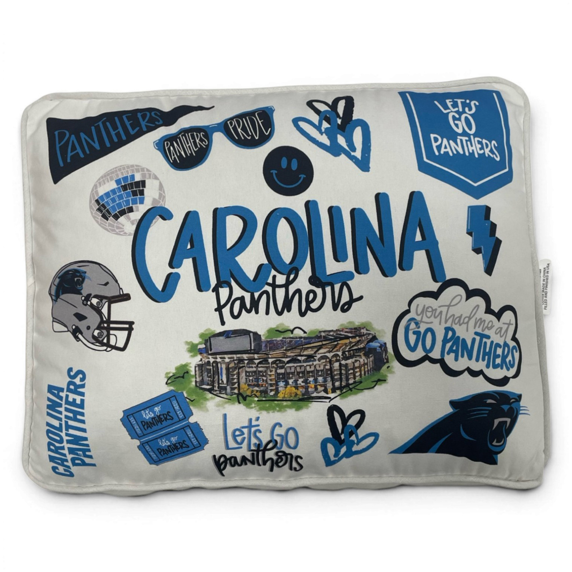 Pegasus Carolina Panthers Loco Fan 19" x 14" Canvas Décor Pillow