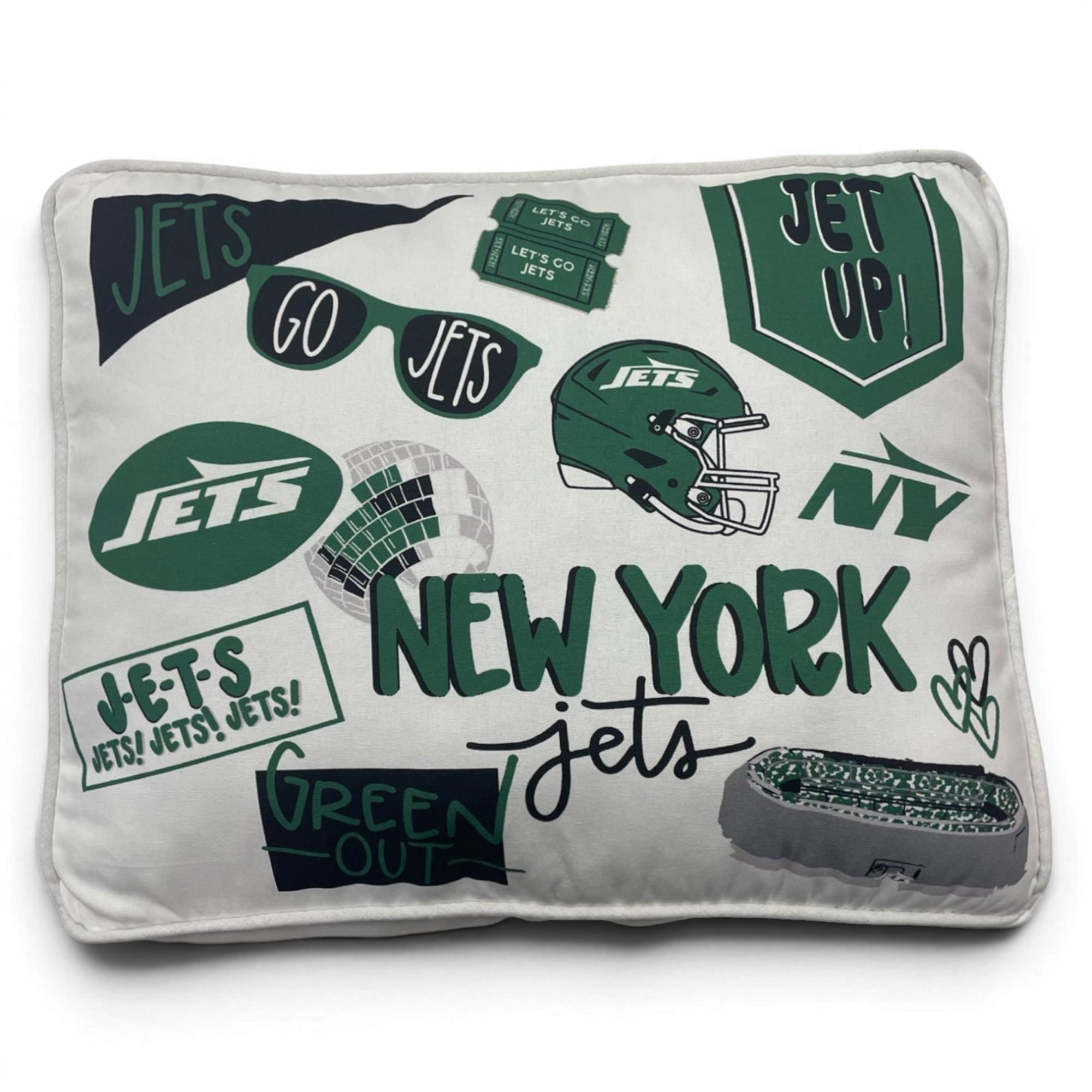 Pegasus New York Jets Loco Fan 19" x 14" Canvas Décor Pillow