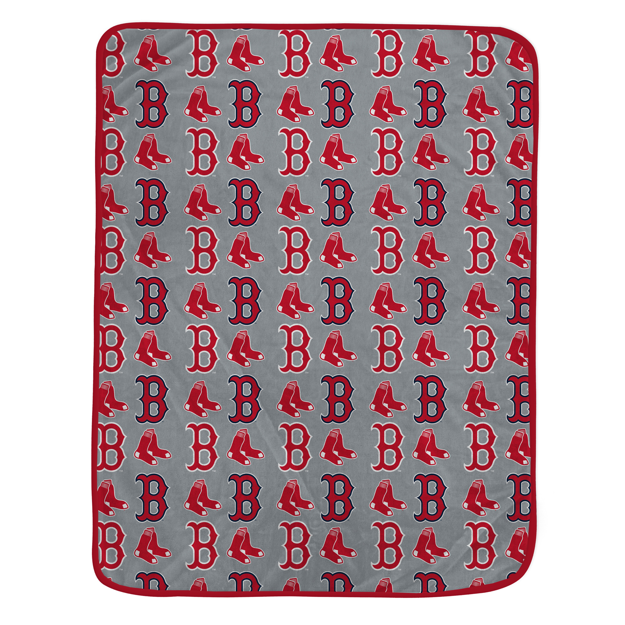 Pegasus Boston Red Sox Logo Roll Oversized 66" x 95" Ultra Cozy Blanket