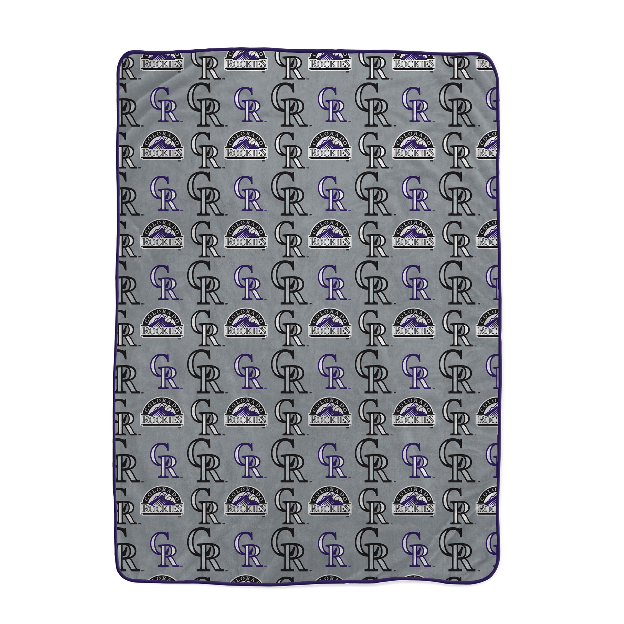 Pegasus Colorado Rockies Logo Roll Oversized 66" x 95" Ultra Cozy Blanket