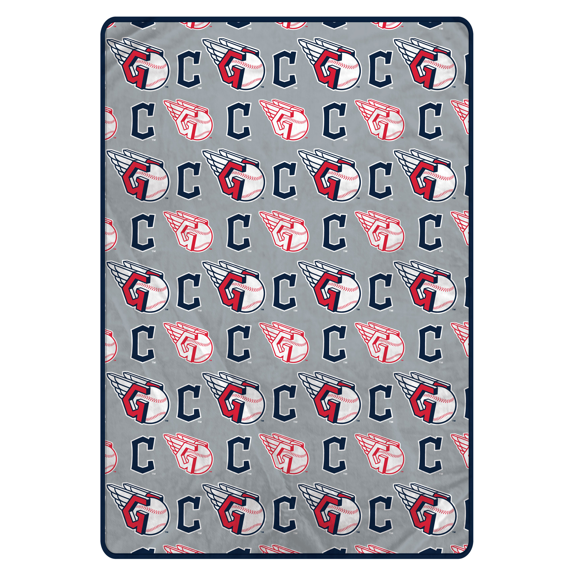 Pegasus Cleveland Guardians Logo Roll Oversized 66" x 95" Ultra Cozy Blanket