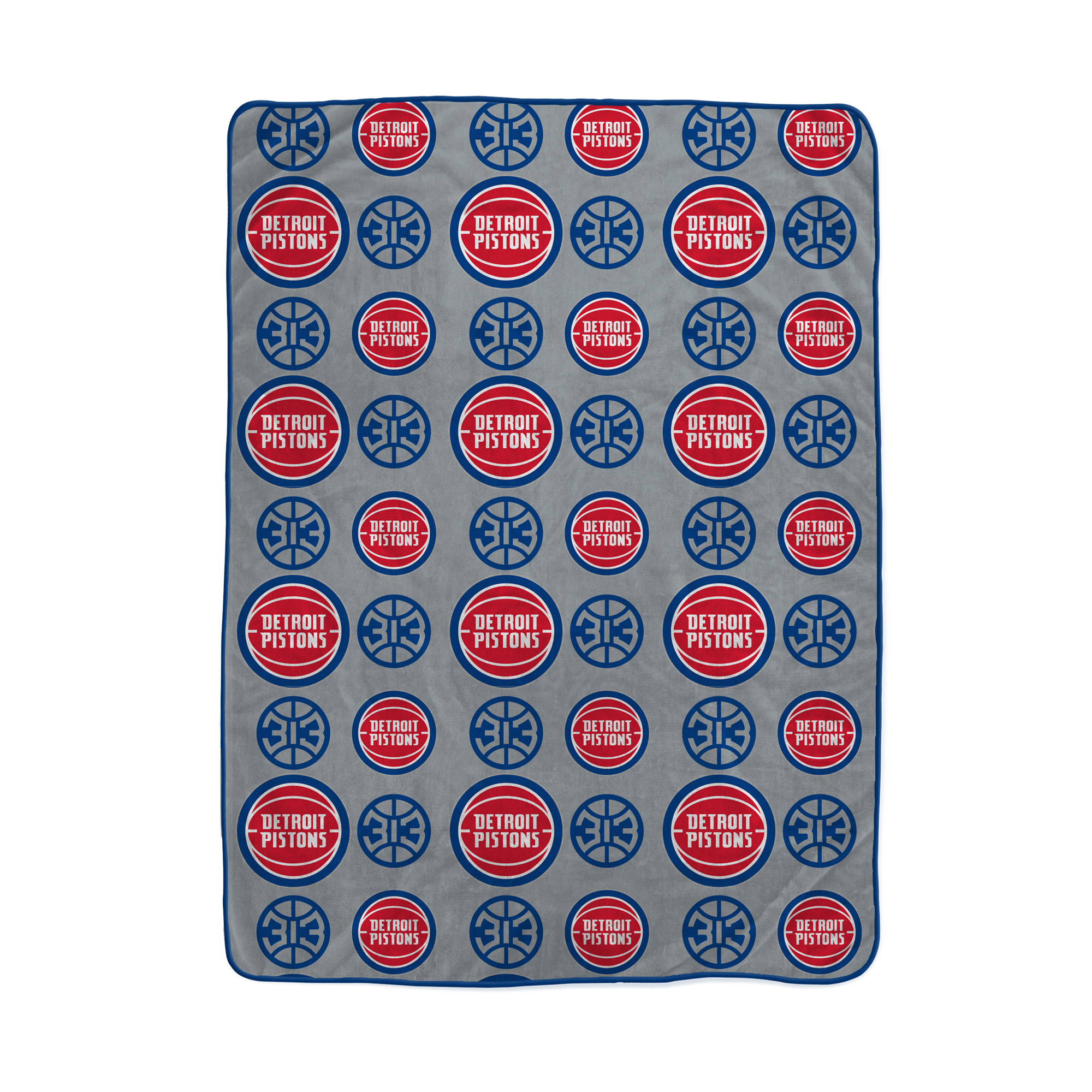 Pegasus Detroit Pistons Logo Roll Oversized 66" x 95" Ultra Cozy Blanket