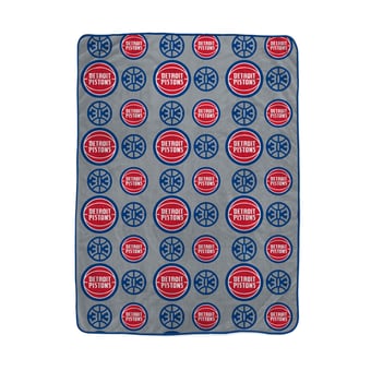 Pegasus Detroit Pistons Logo Roll Oversized 66" x 95" Ultra Cozy Blanket