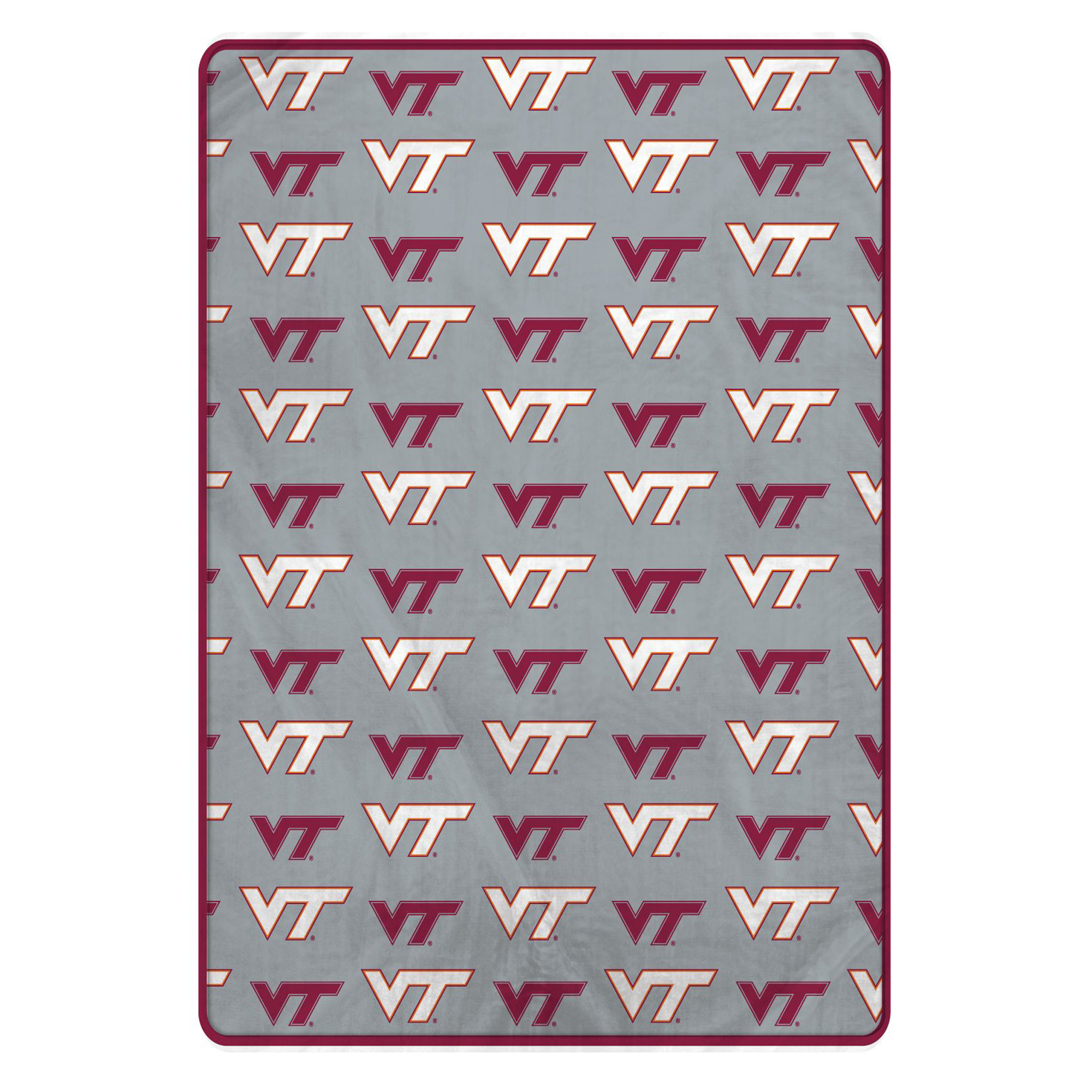 Pegasus Virginia Tech Hokies Logo Roll Oversized 66" x 95" Ultra Cozy Blanket