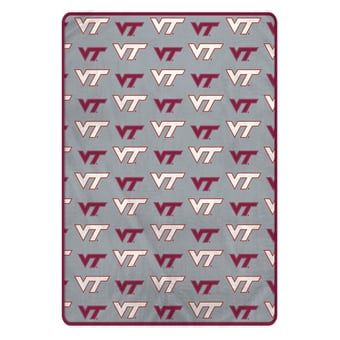 Pegasus Virginia Tech Hokies Logo Roll Oversized 66" x 95" Ultra Cozy Blanket