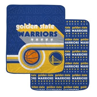 "Pegasus Golden State Warriors Retro Baller Double-Sided 60"" x 70"" Ultra Cozy Blanket"