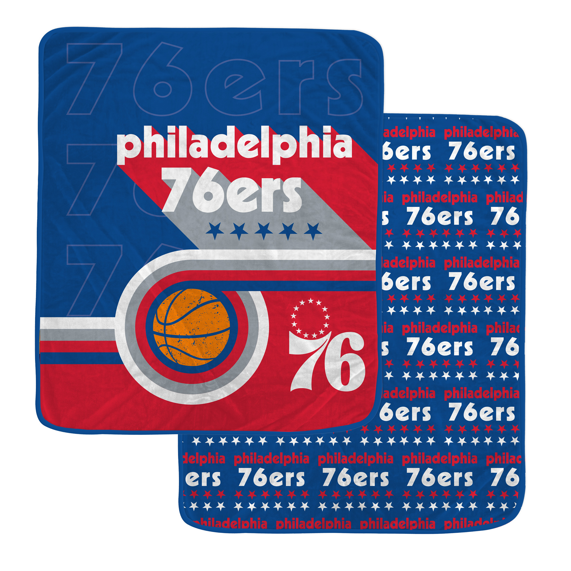 Pegasus Philadelphia 76ers Retro Baller Double-Sided 60" x 70" Ultra Cozy Blanket