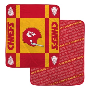 "Pegasus Kansas City Chiefs Vintage Reverse Block Double-Sided 60"" x 70"" Ultra Cozy Blanket"