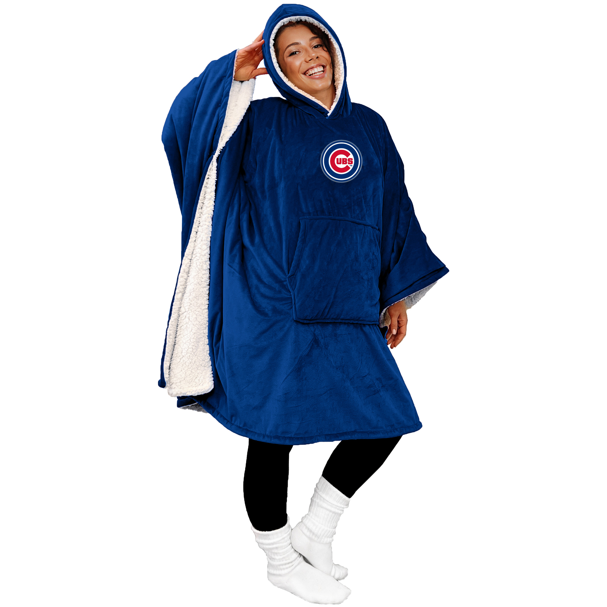 Pegasus Chicago Cubs Team 50" x 70" Bloncho Sherpa Fan Cape