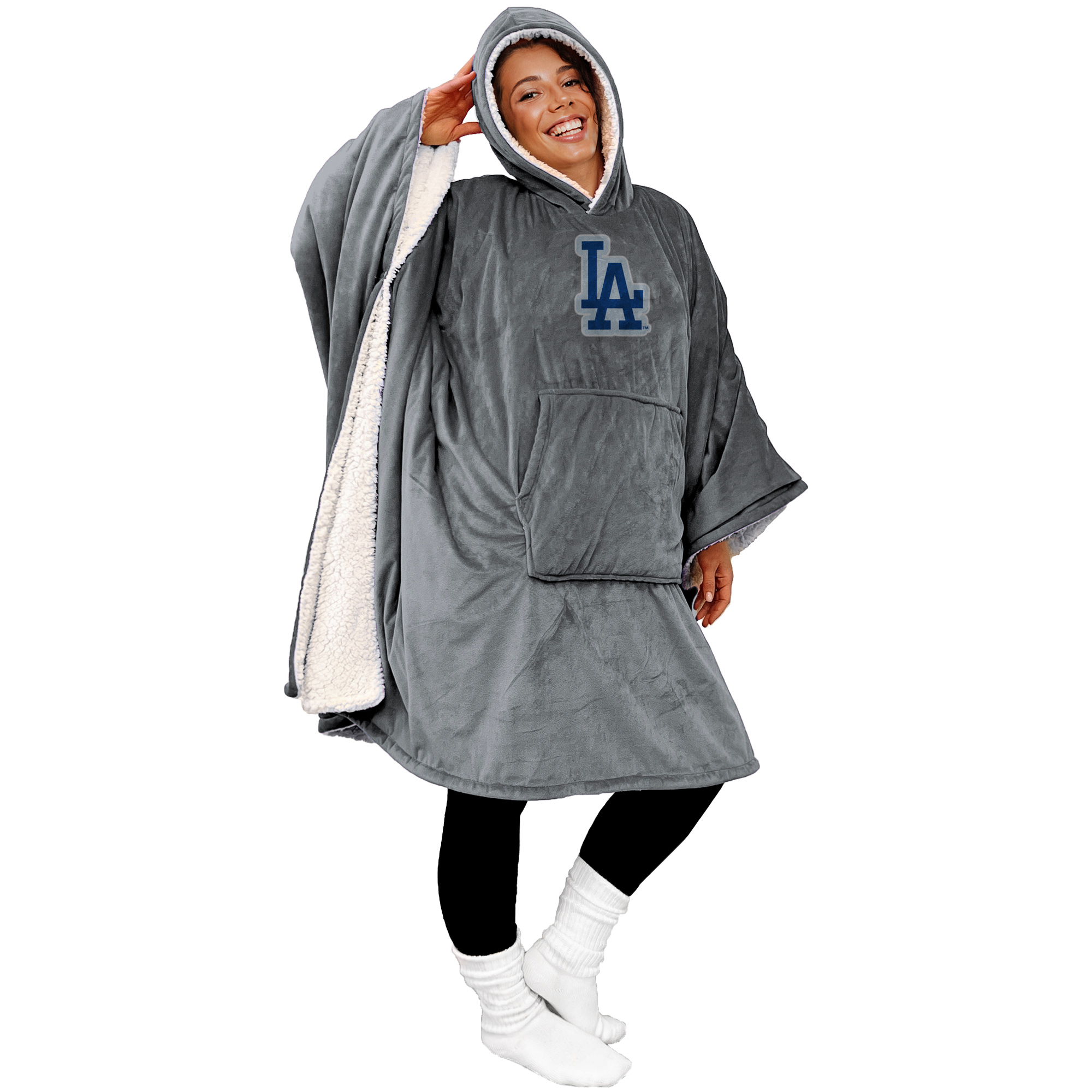 Pegasus Los Angeles Dodgers Team 50" x 70" Bloncho Sherpa Fan Cape