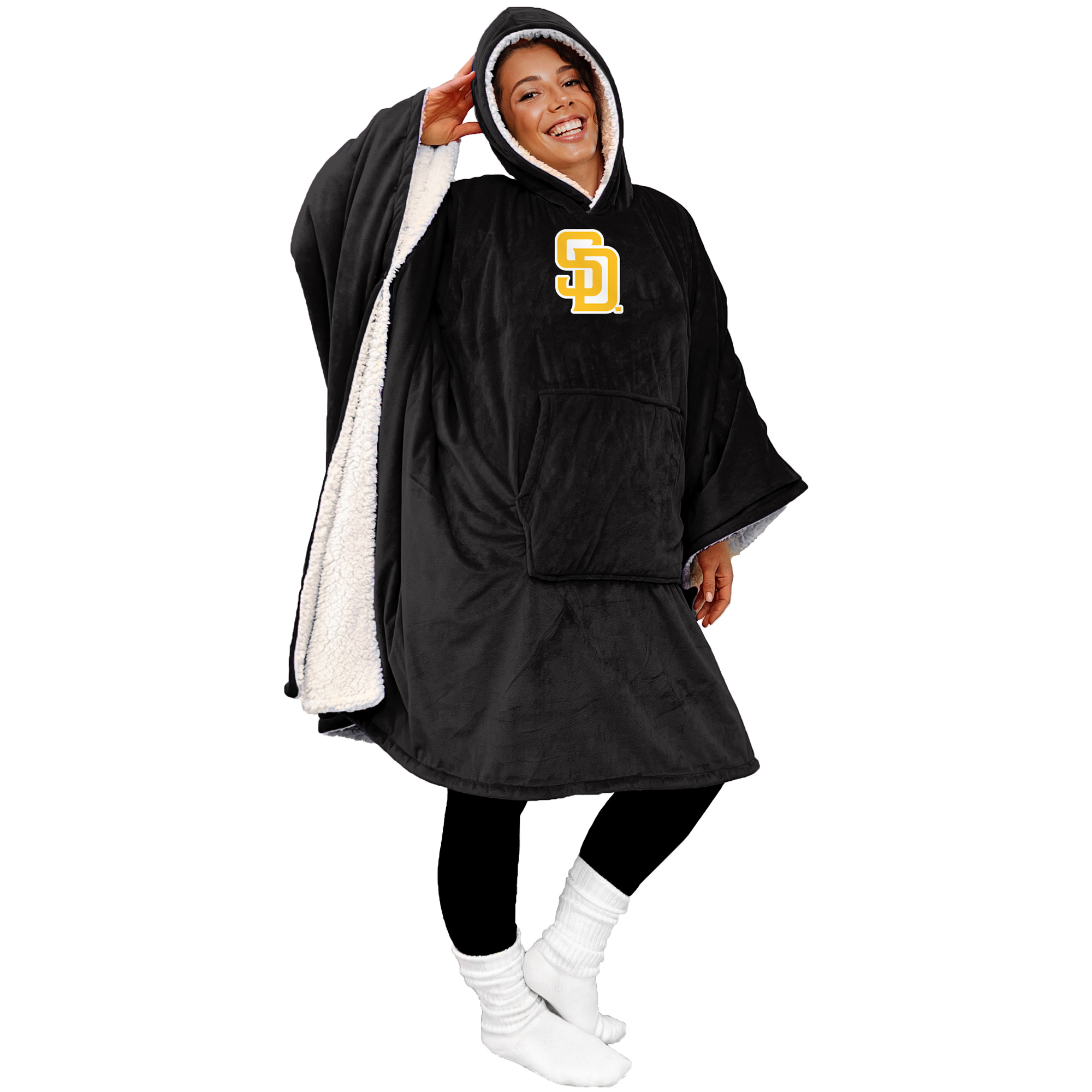 Pegasus San Diego Padres Team 50" x 70" Bloncho Sherpa Fan Cape