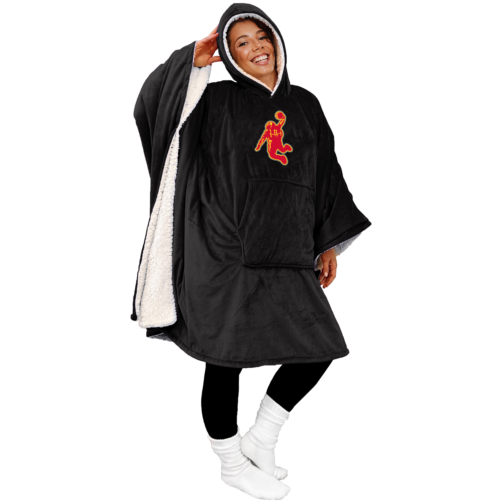Pegasus Houston Rockets Team 50" x 70" Bloncho Sherpa Fan Cape