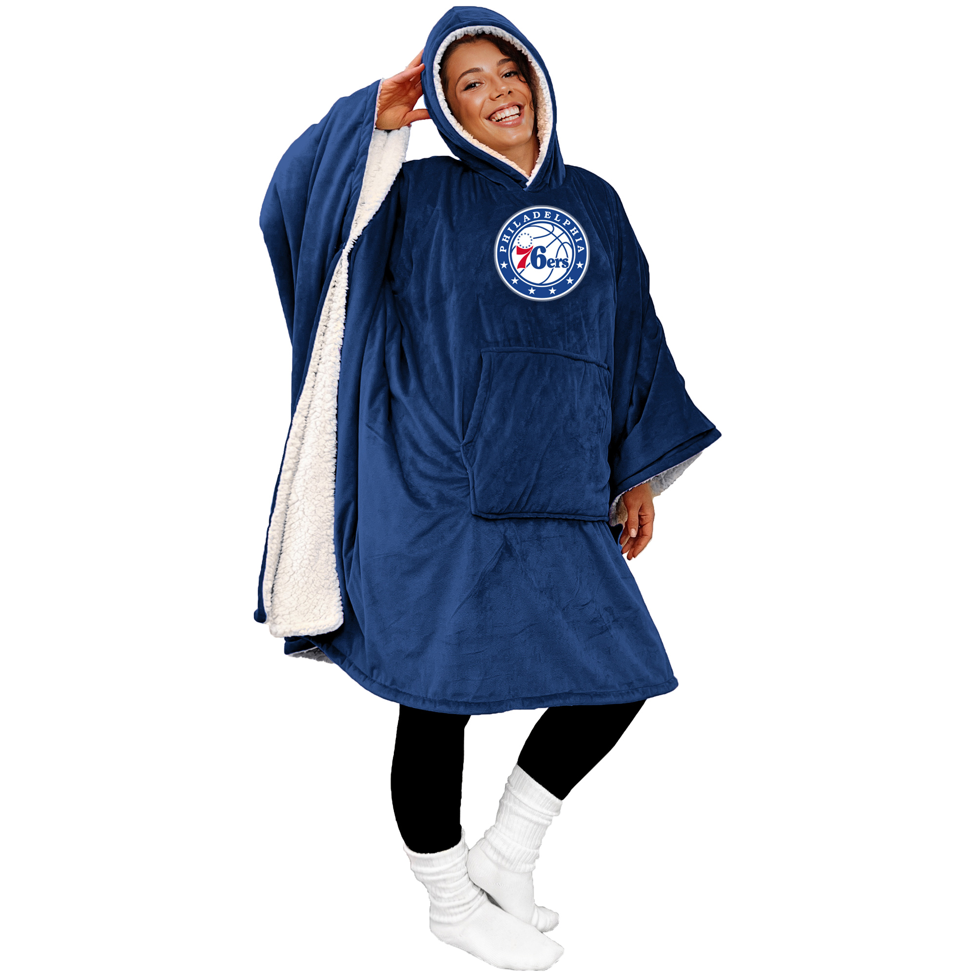 Pegasus Philadelphia 76ers Team 50" x 70" Bloncho Sherpa Fan Cape