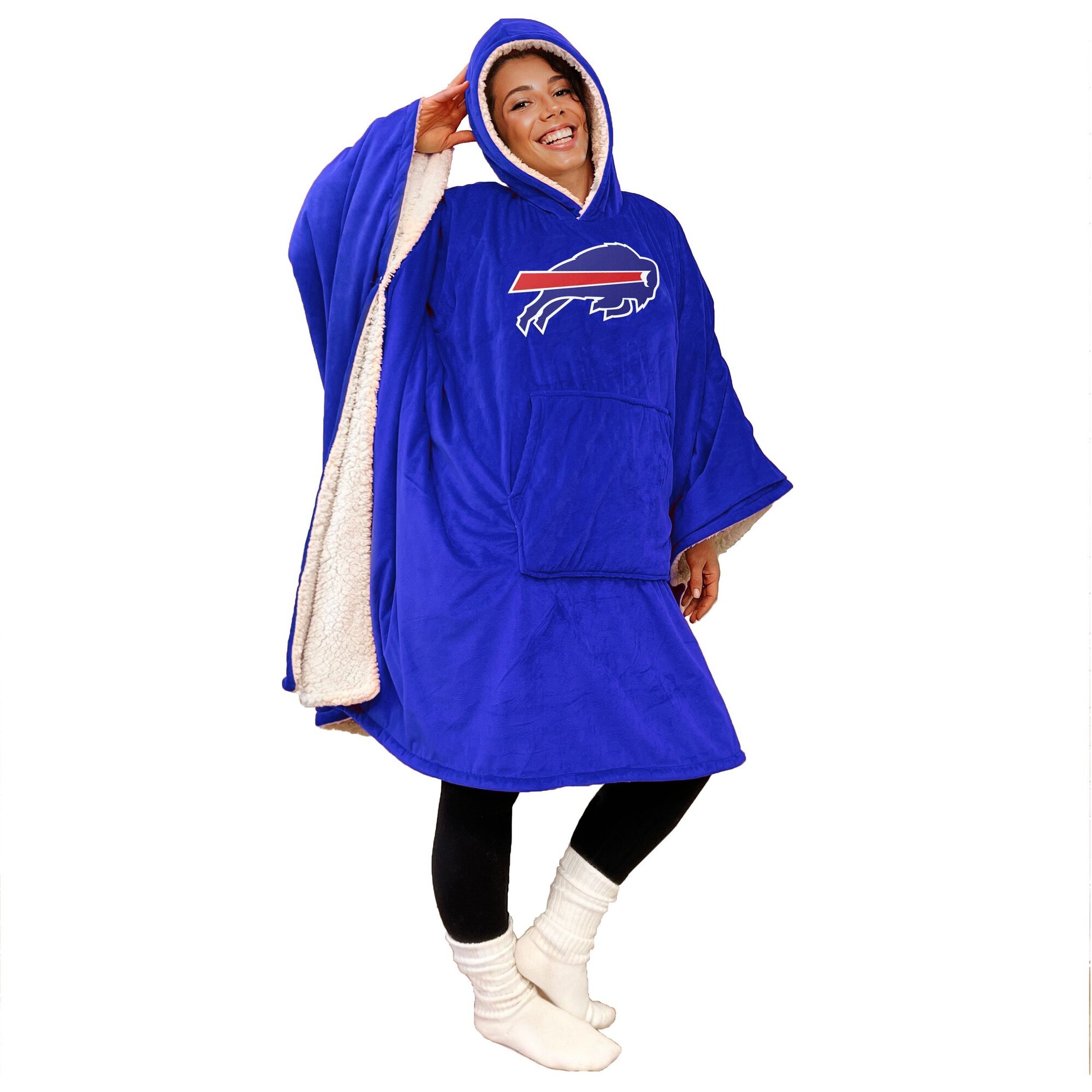 Pegasus Buffalo Bills Team 50" x 70" Bloncho Sherpa Fan Cape
