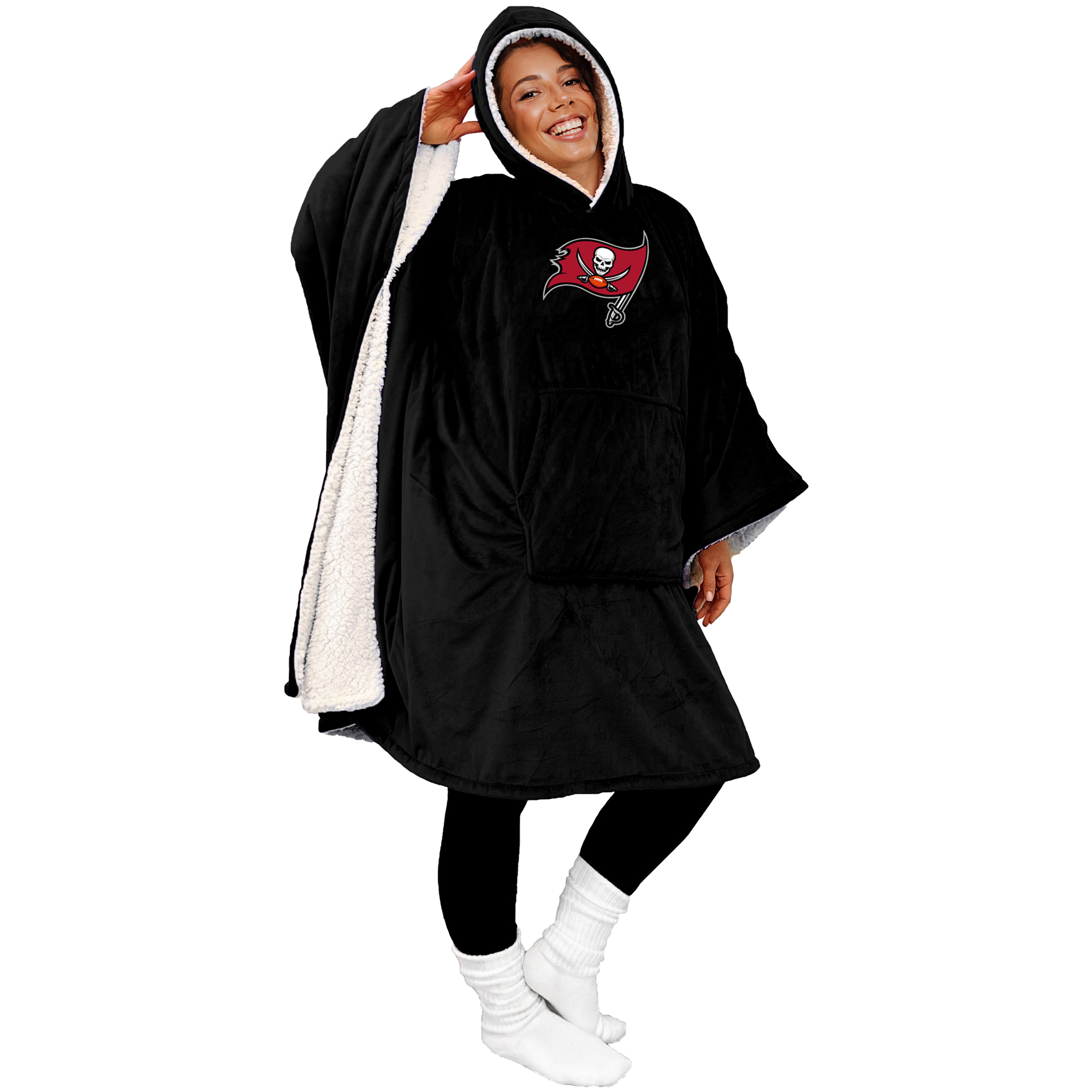 Pegasus Tampa Bay Buccaneers Team 50" x 70" Bloncho Sherpa Fan Cape