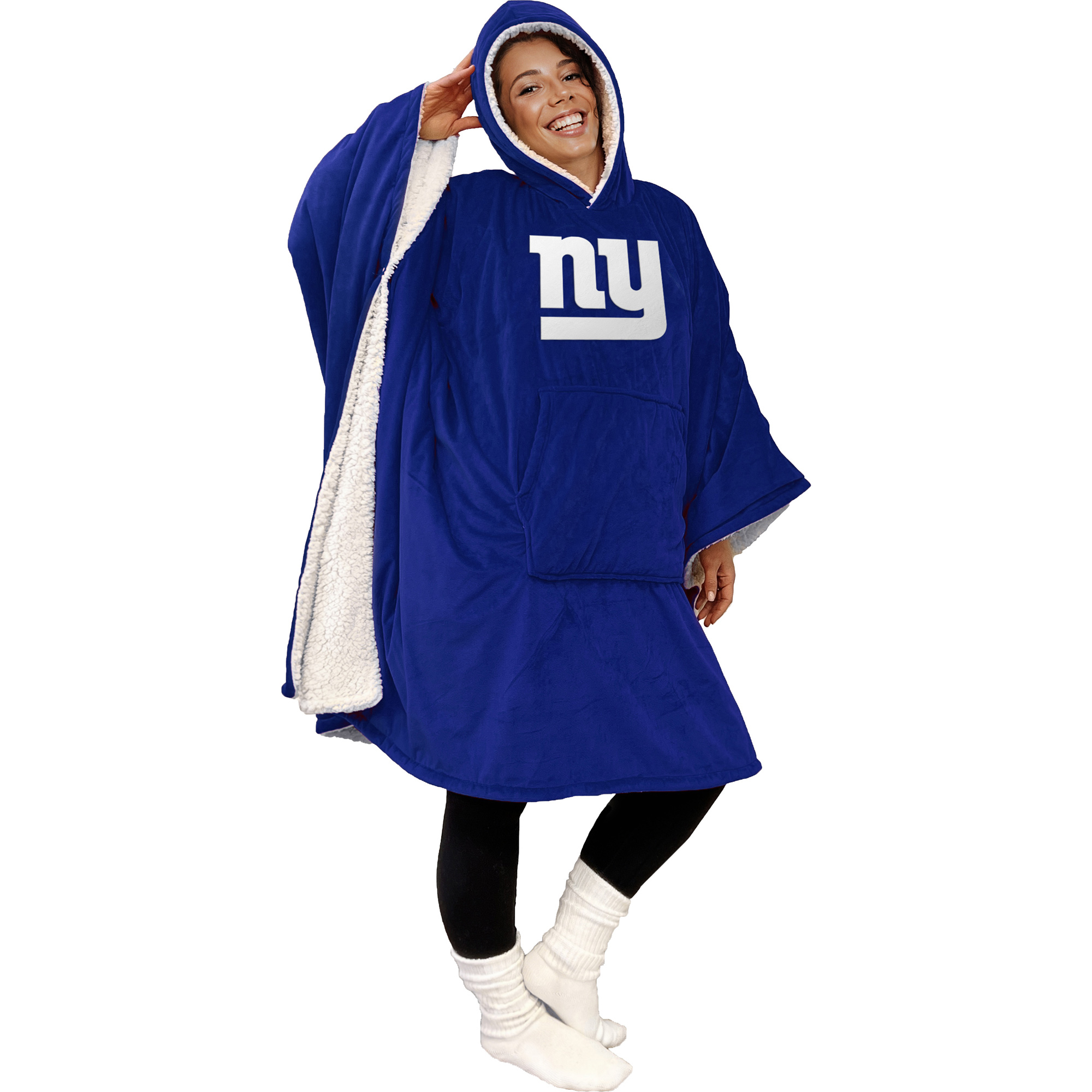 Pegasus New York Giants Team 50" x 70" Bloncho Sherpa Fan Cape