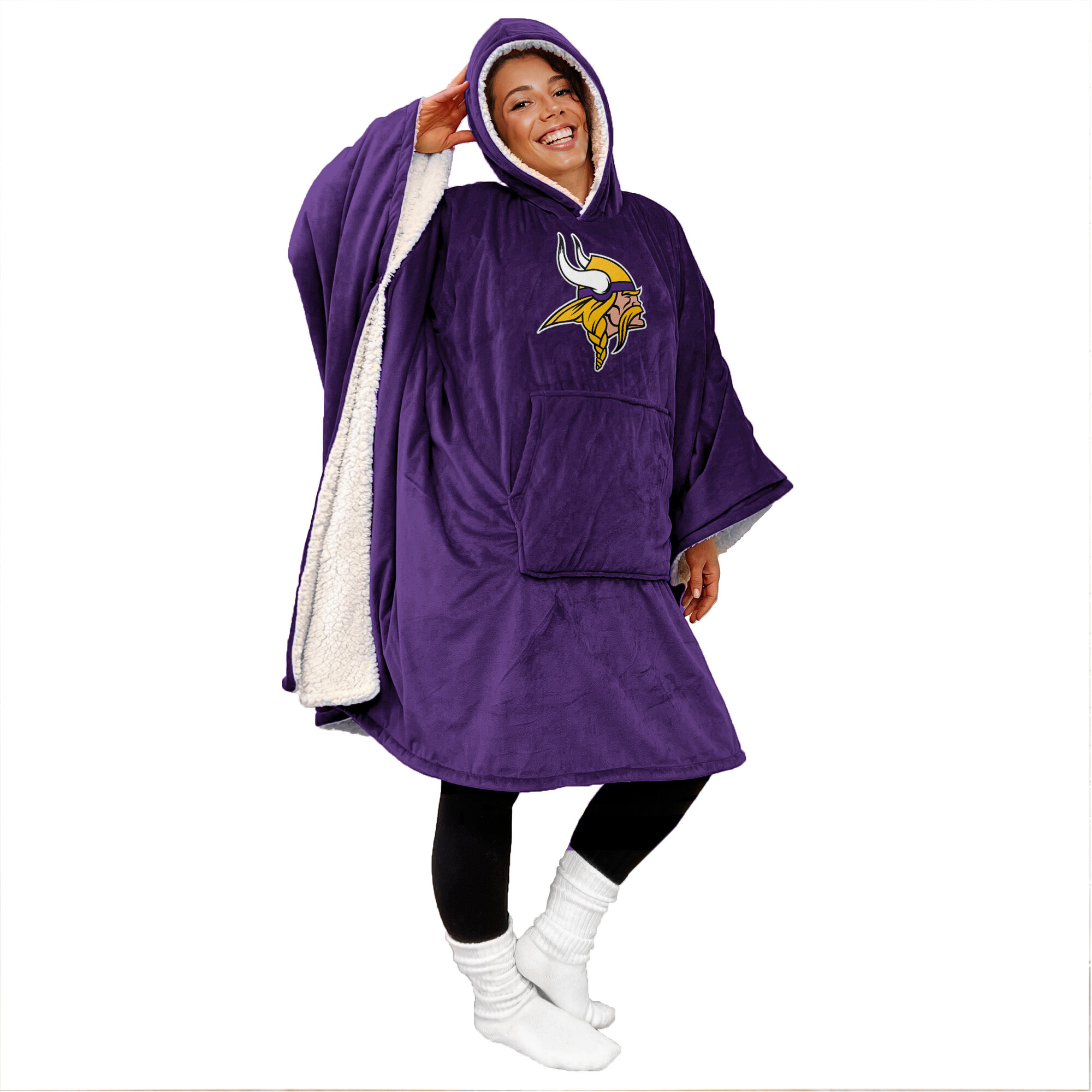 Pegasus Minnesota Vikings Team 50" x 70" Bloncho Sherpa Fan Cape