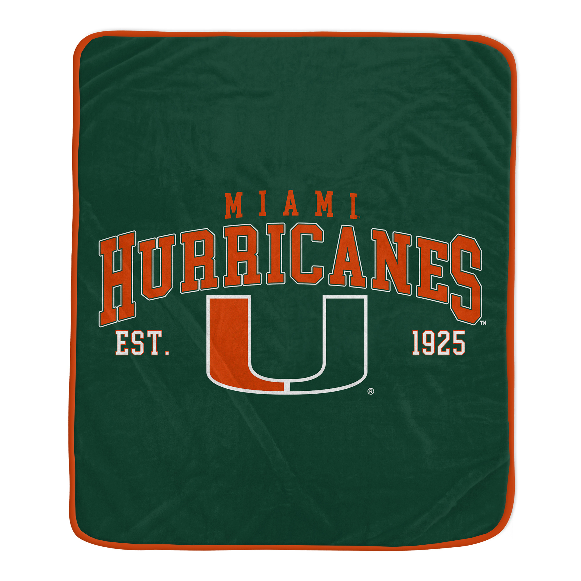 Pegasus Miami Hurricanes Vintage Arch Block 50" x 60" Ultra Soft Blanket