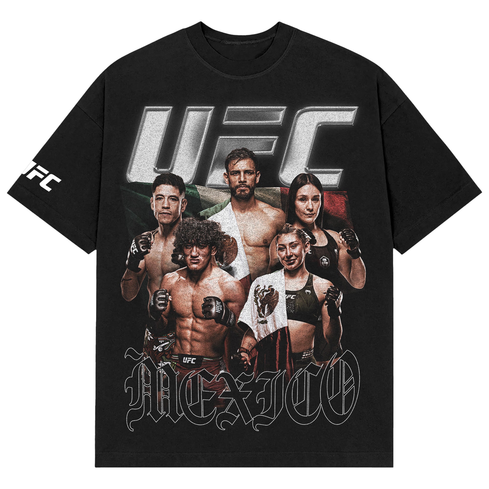 Men's Black UFC Noche Mexico Quasar T-Shirt
