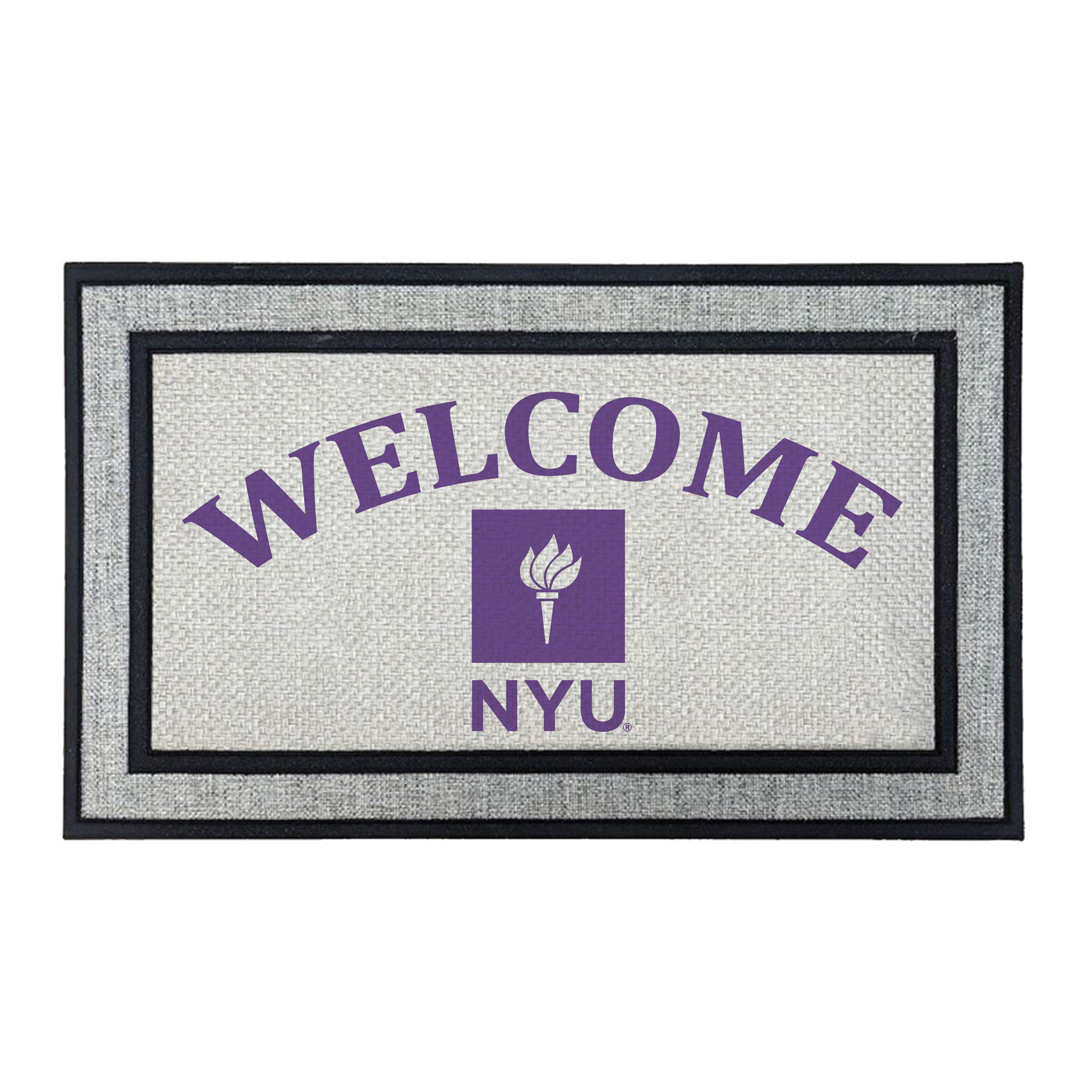Jardine NYU Violets 18" x 30" Welcome Doormat