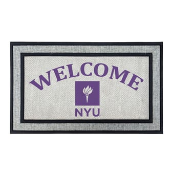 Jardine NYU Violets 18" x 30" Welcome Doormat