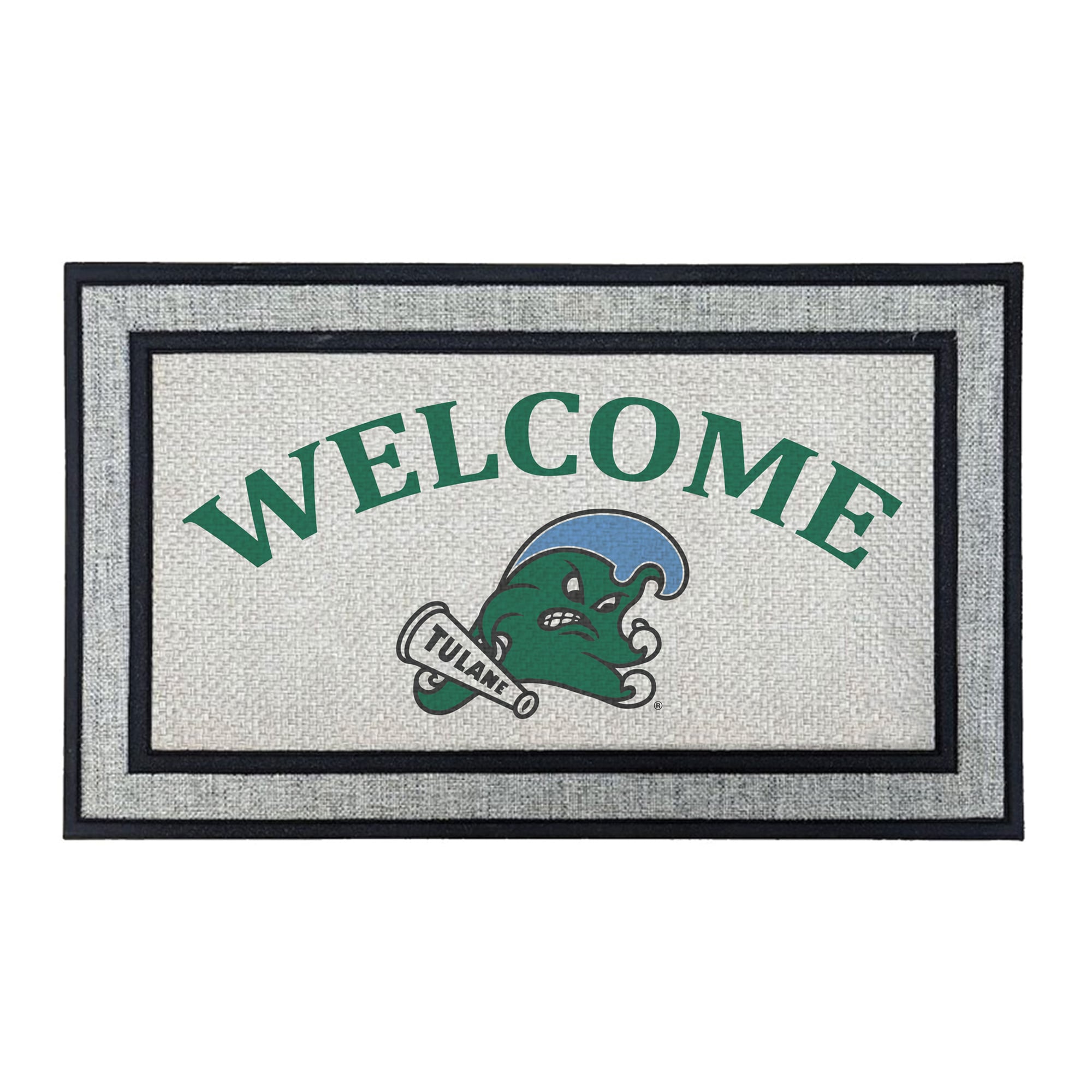 Jardine Tulane Green Wave 18" x 30" Welcome Doormat