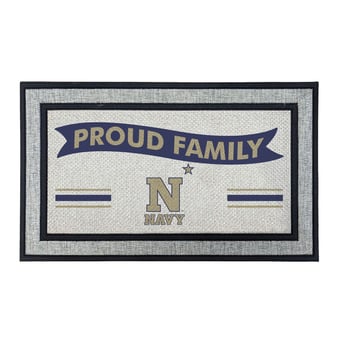Jardine Navy Midshipmen 18" x 30" Proud Family Doormat