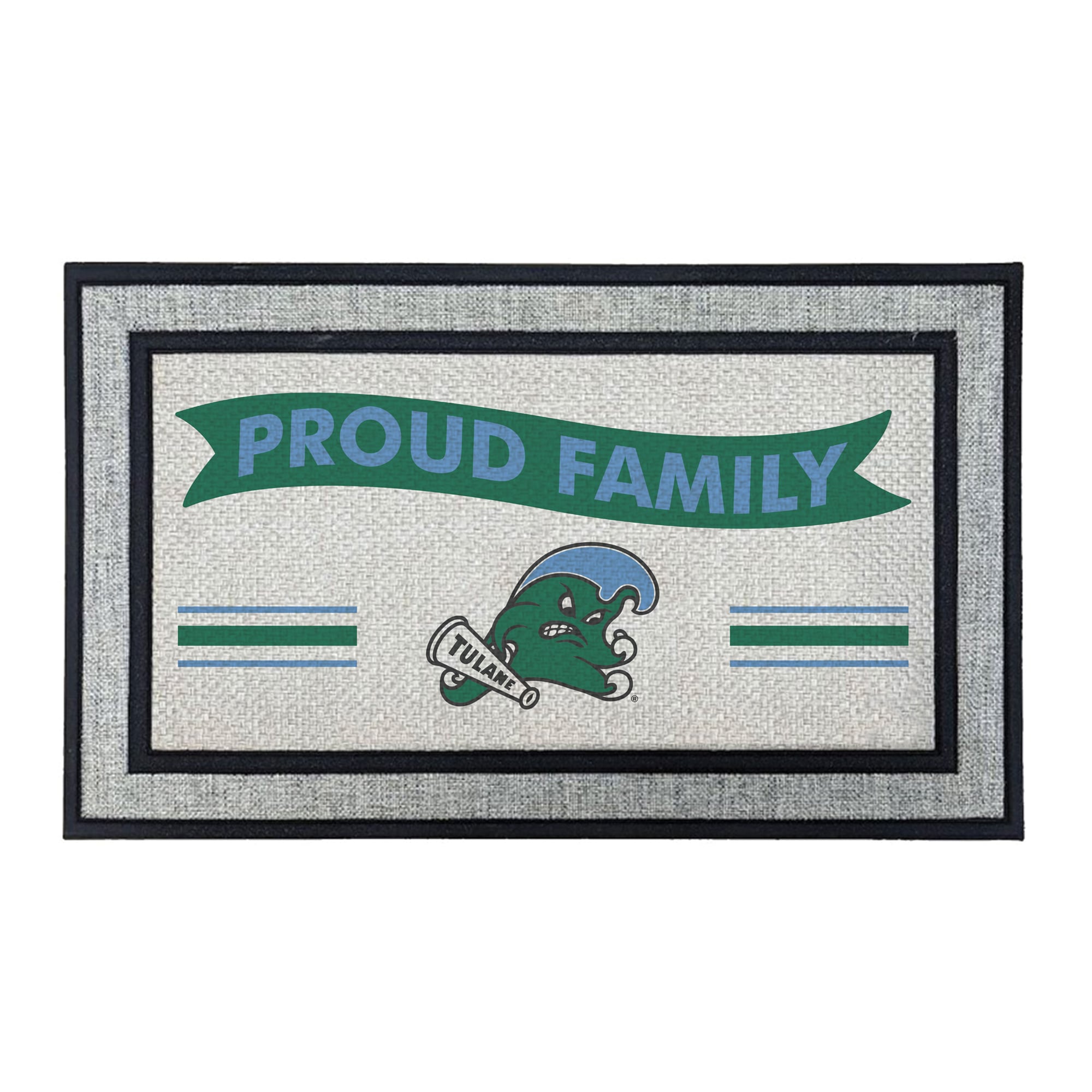 Jardine Tulane Green Wave 18" x 30" Proud Family Doormat