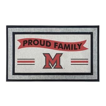 Jardine Miami University RedHawks 18" x 30" Proud Family Doormat